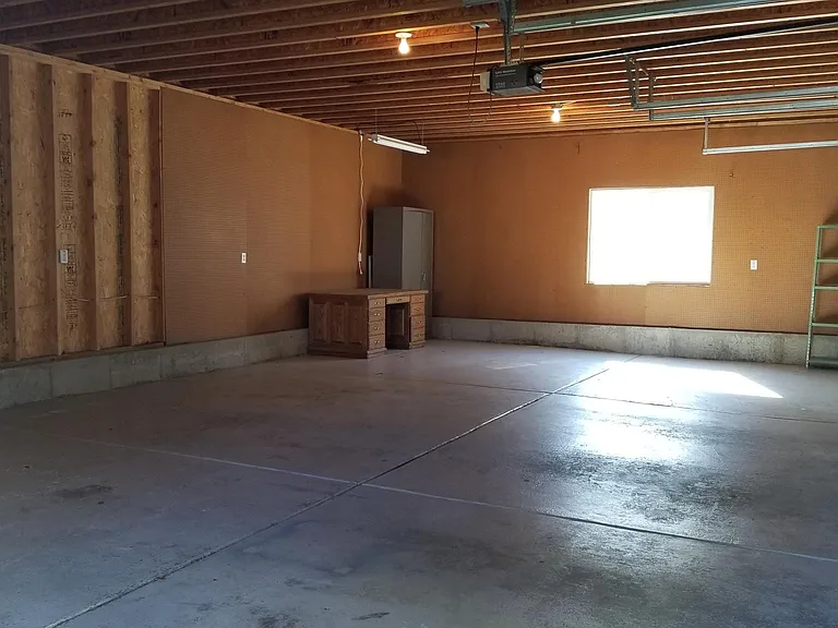 Inside garage.