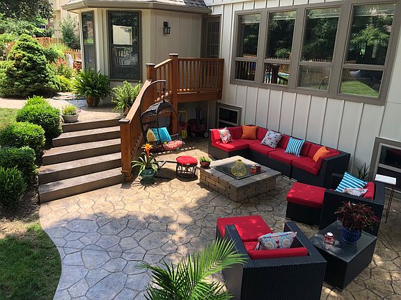 Wood burning fire pit.