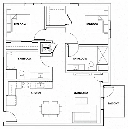 Floor plan 2 Bedroom F Trilby