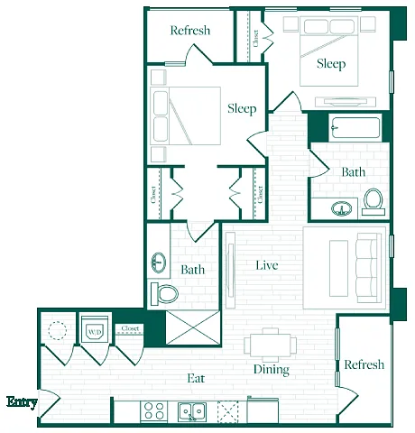 Floor plan GEM Haworth