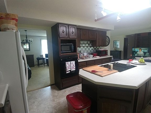 Kitchen and living/dining rooms