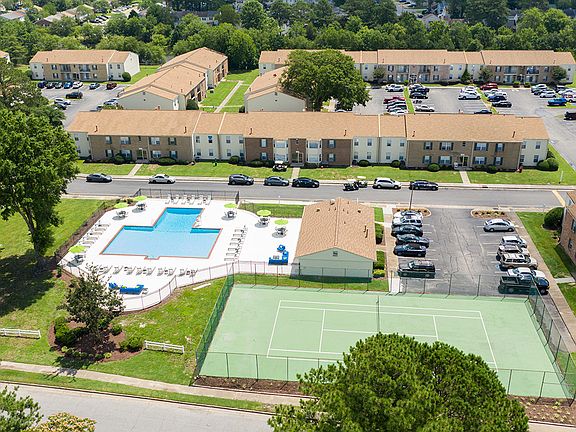 Pool and tennis courts