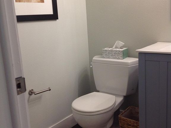 Main level powder room