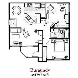 Floor plan 2x1 Standard