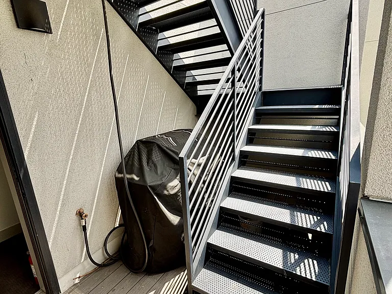 Stairs on 3rd floor to roof top