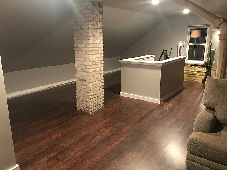 2nd floor bonus space (partial view- towards stairs)