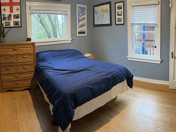 one of the three good-sized bedrooms