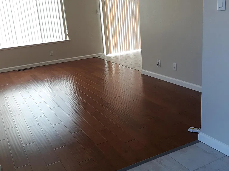 Front entry looking into the living room.
