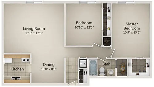 Floor plan 2 Bedroom