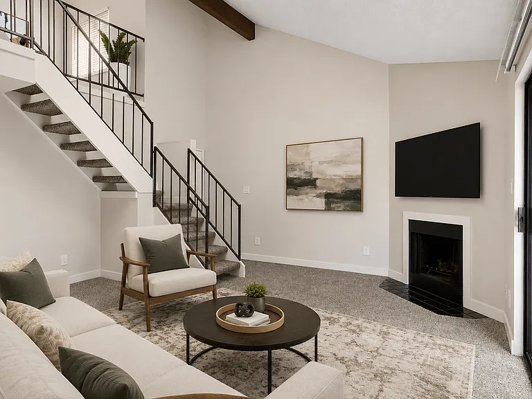 The Living Room at Hilltop View Apartments
