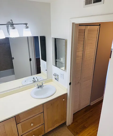 Bathroom Vanity & linen Closet