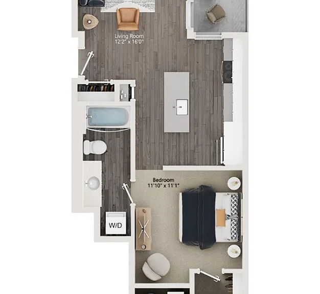 The Richmond Apartments A1 Floor Plan in Millcreek, UT The Richmond Apartments A1 Floor Plan in Millcreek, UT