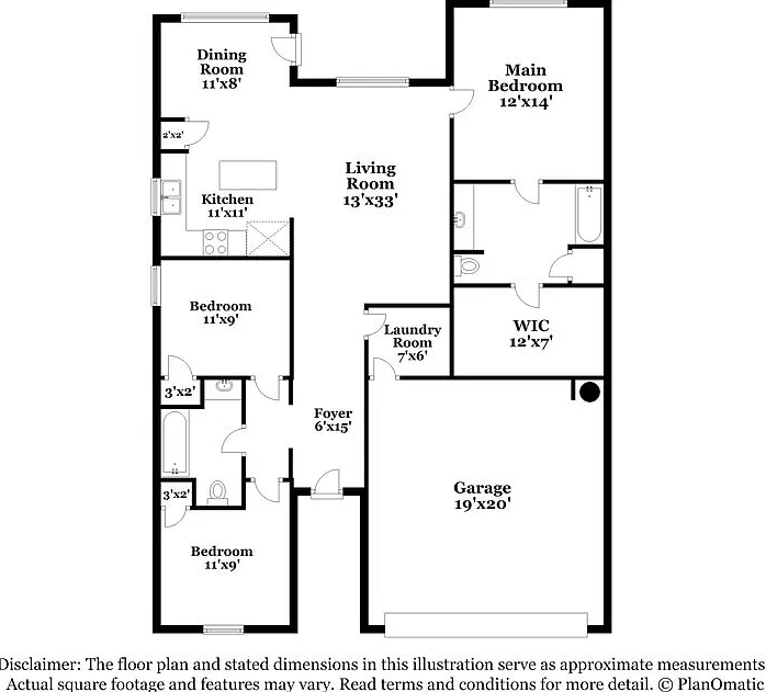 3 bed, 2.0 bath, 1330 sqft, $1,550 — Photo 2