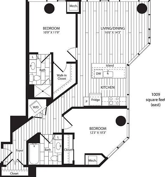 2x2 Furnished East View