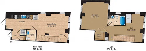 Floor plan 1 Bedroom + Loft, 1 Bath 1350 SF AL9