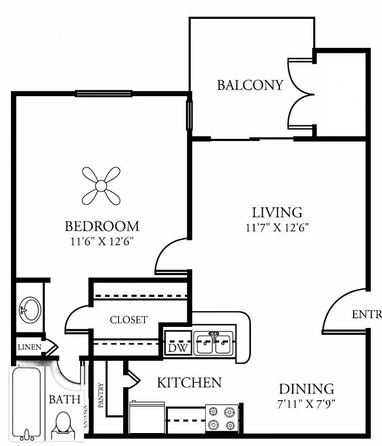 Floor plan 1B
