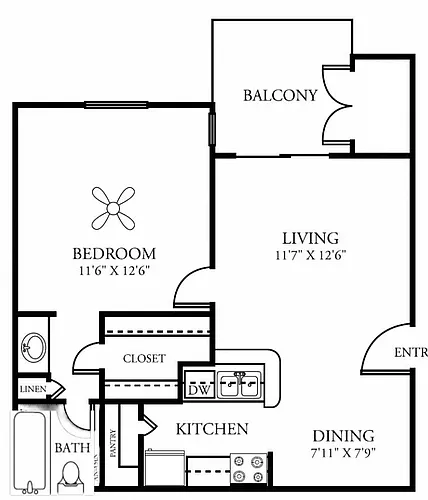 Floor plan 1B Renovation 2