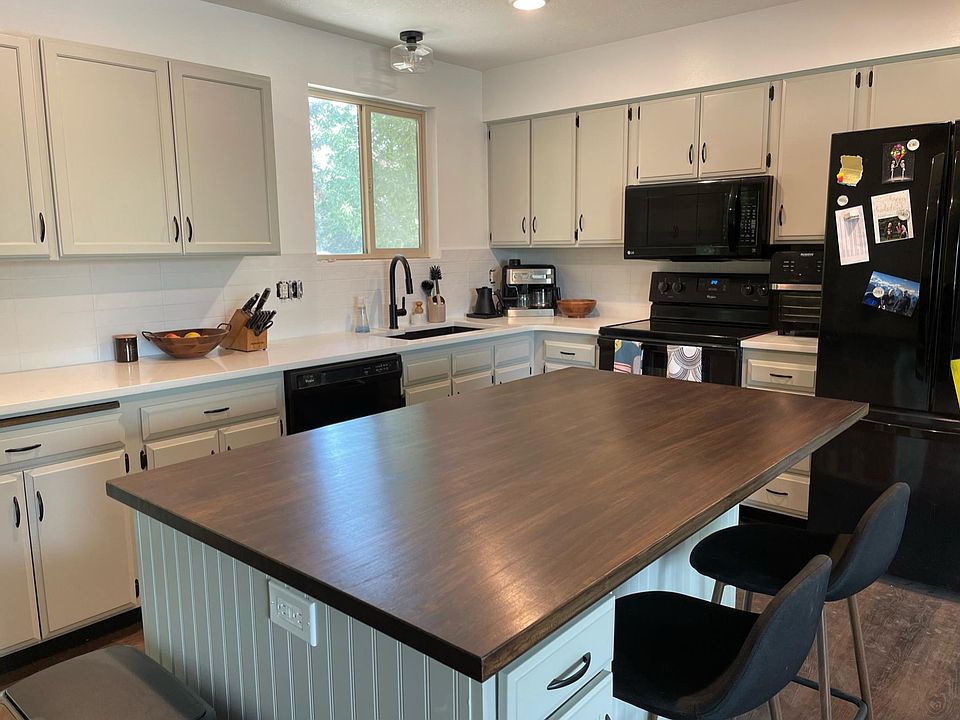 Newly renovated kitchen with custom island, optimized for those who enjoy cooking.