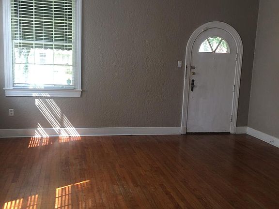 Living room with wood floors