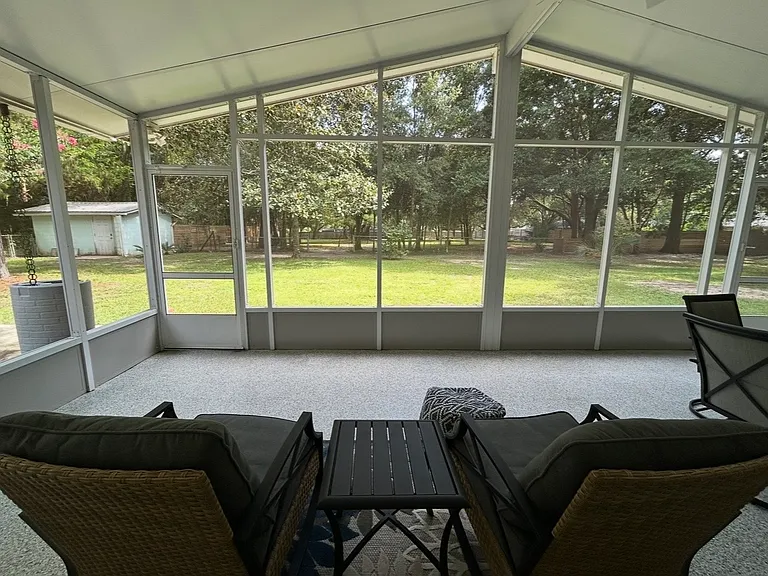 Covered back porch