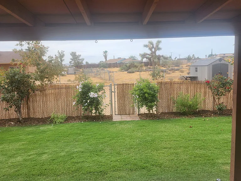Lawn on it's on sprinkler system as well as plants