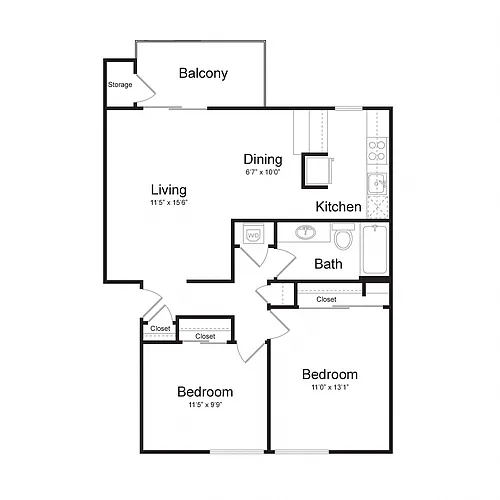 Floor plan Chelsea - Central Park at Whisman Station