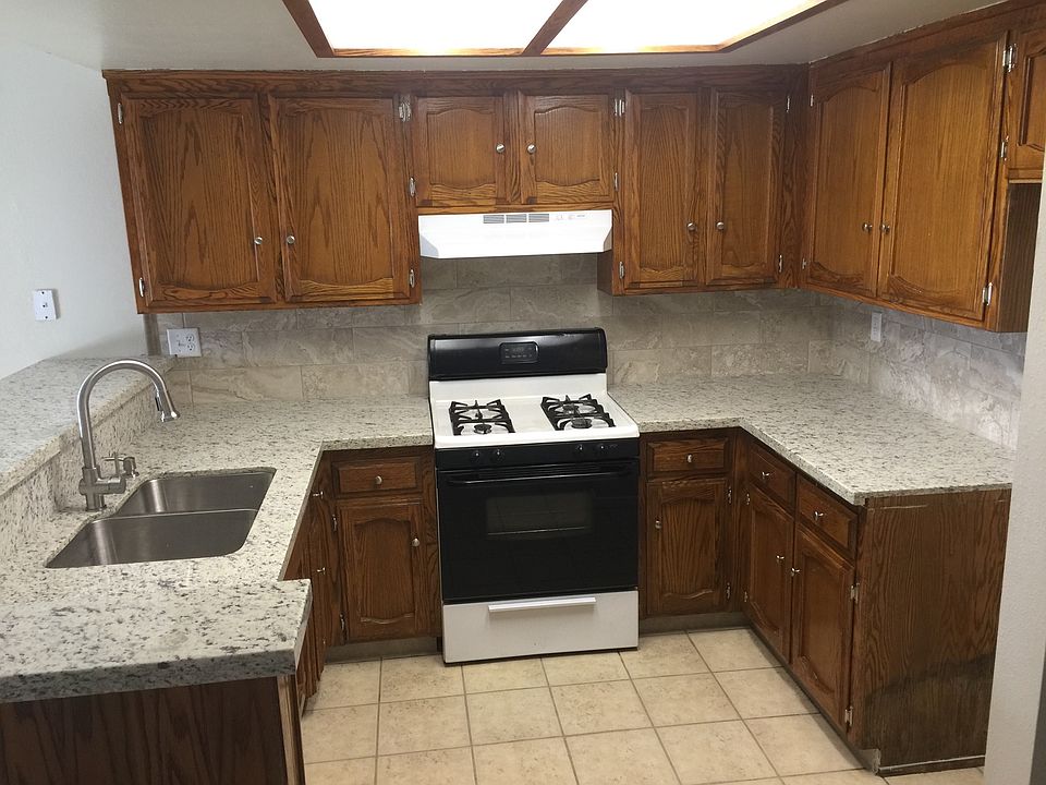 Kitchen with new granite countertops