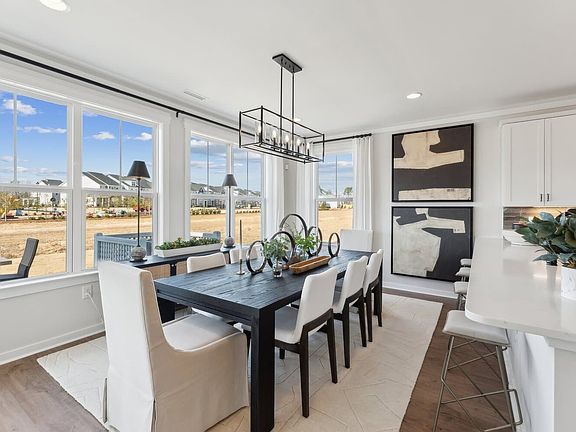 The rear extension with dining room in the Sterling by Brookfield Residential.