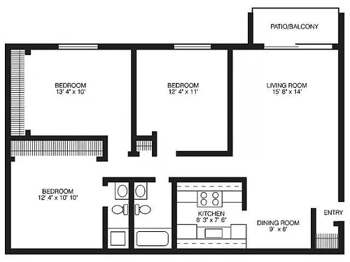 Floor plan Three Bedroom