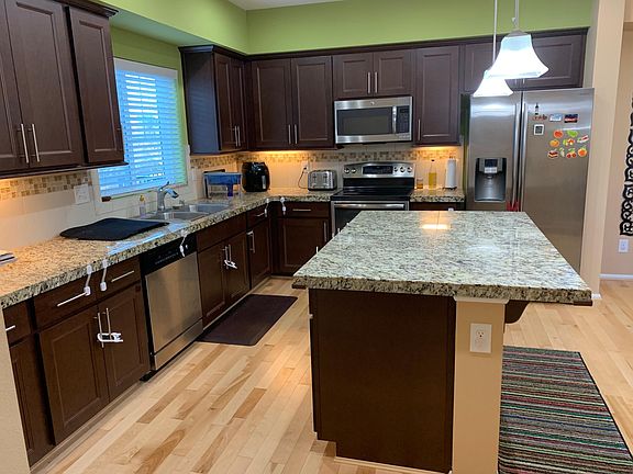 Kitchen with stainless steel appliances
