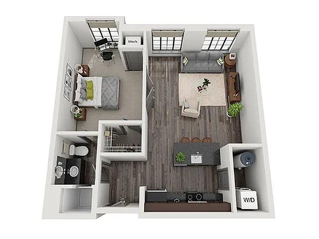 Floor plan 1x1 A - TMN