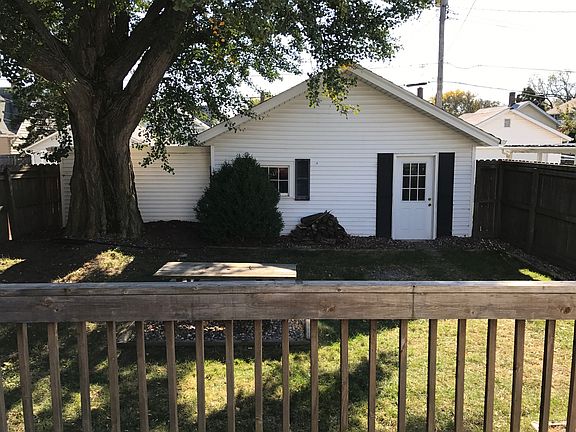 Back yard and garage