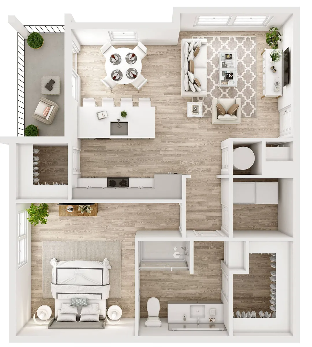 Floor plan A2 1 Bed / 1 Bath