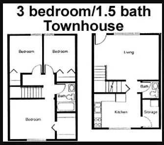 Floor plan 3 Bed | 1.5 Bath