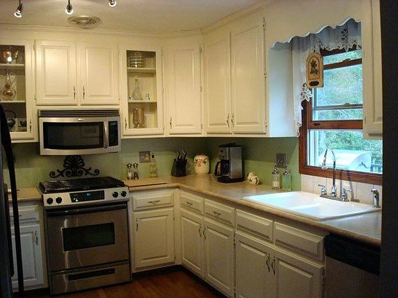 Updated kitchen with stainless steel appliances
