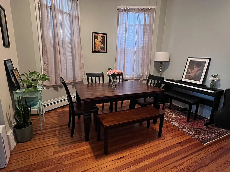 Dining room, showing windows