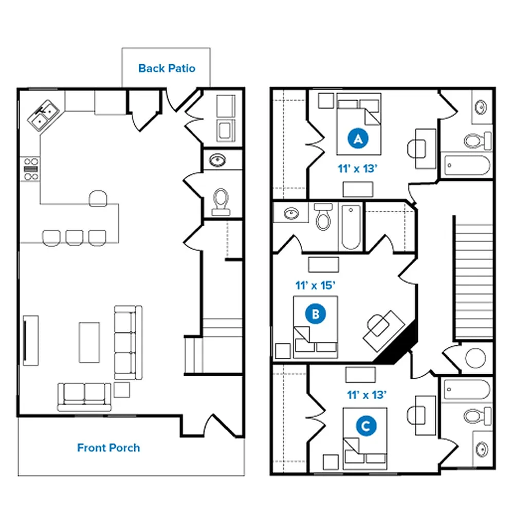Floor plan 3 Bed | 3.5 Bath