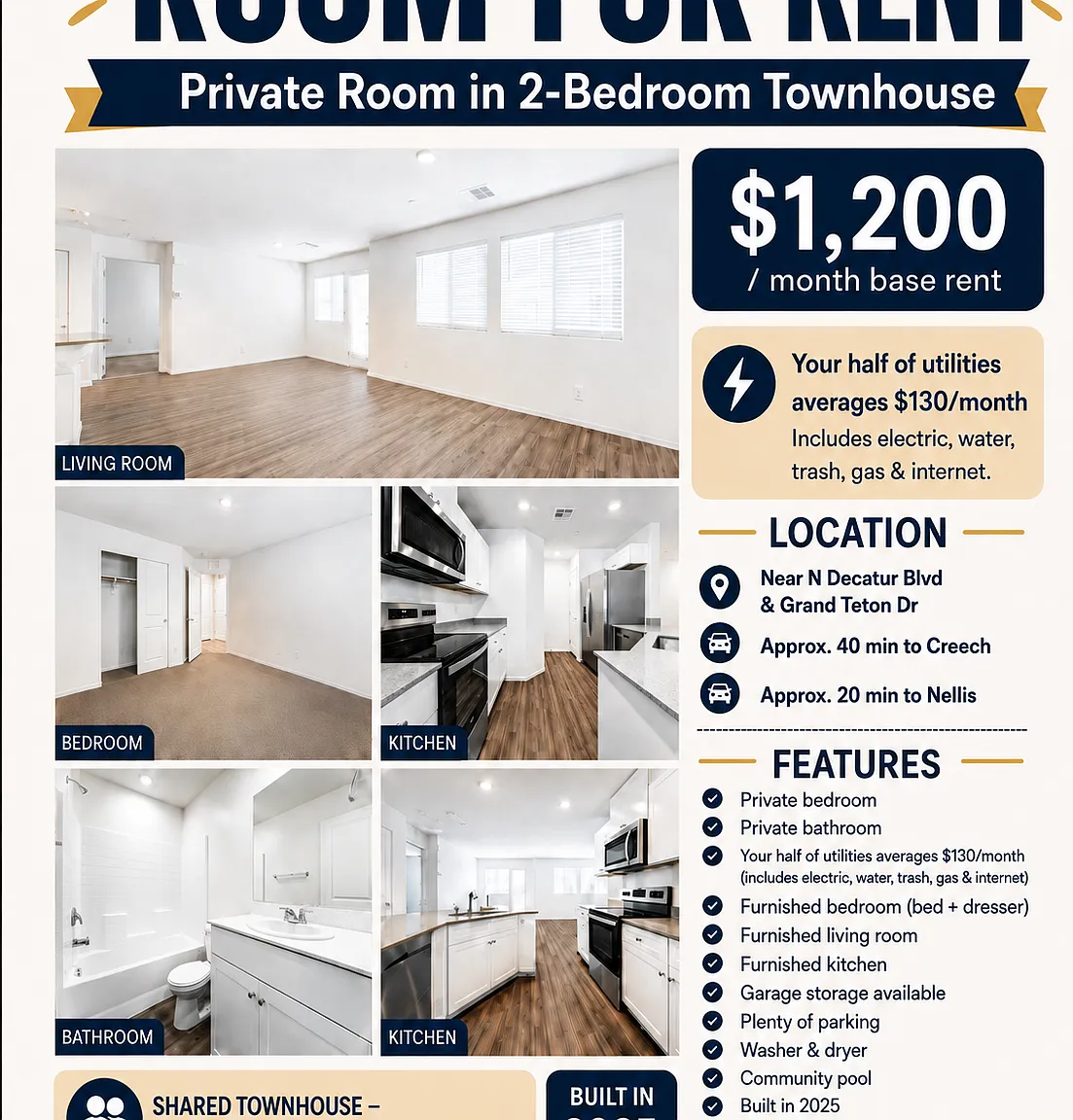 2 bed, 1171 sqft, $1,200 — Photo 1