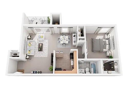 Floor plan 1 Bedroom