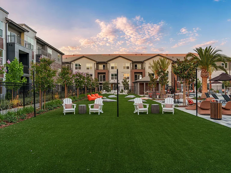 Enjoy the Sacramento weather in our green courtyard