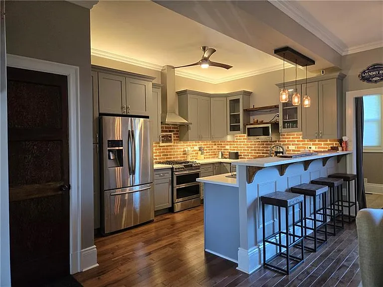 Beautiful kitchen with breakfast bar.