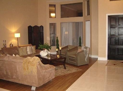 Formal living room on lower level