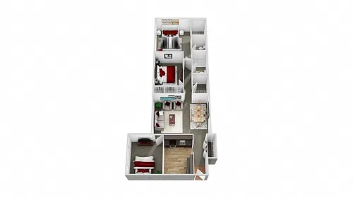 Floor plan 3 Bedroom 1.5 Bath