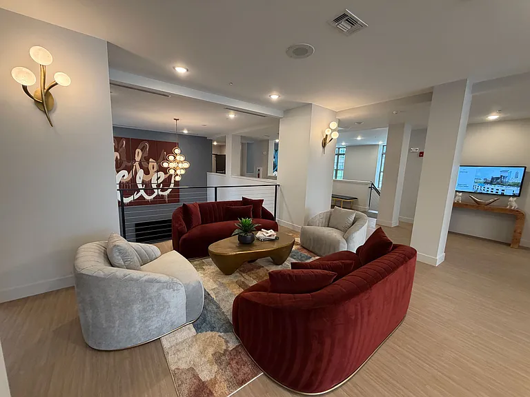 Inviting sitting area in clubhouse