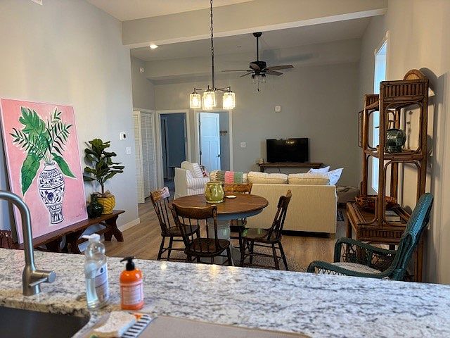 View from the kitchen through to the Living Room. Apartment will be unfurnished.