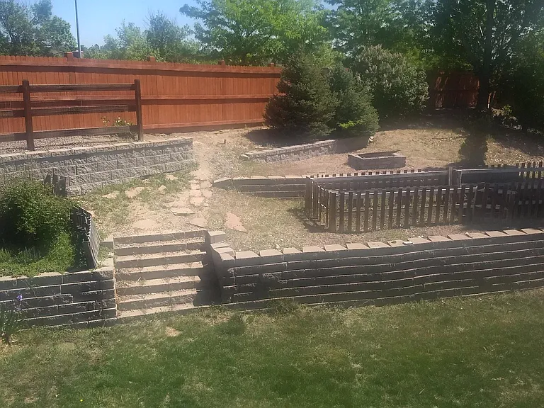 backyard with garden space
