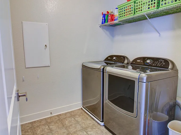 laundry with extra storage space