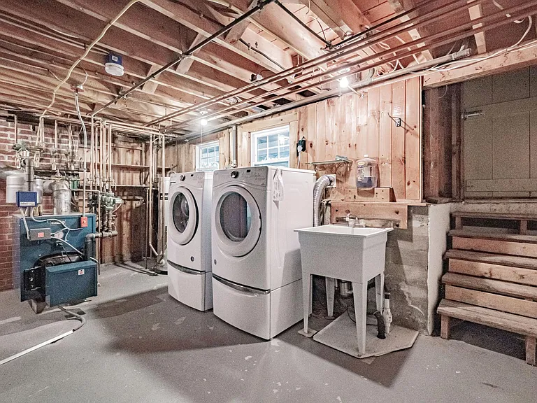 Laundry in basement