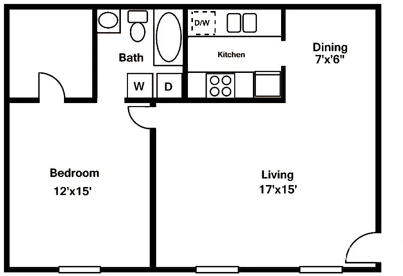 Floor plan One Bedroom