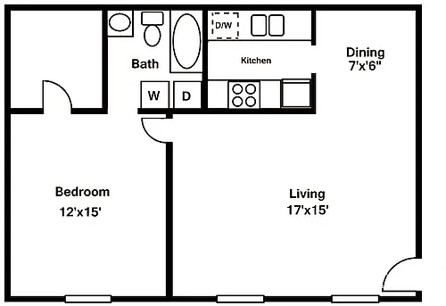 Floor plan One Bedroom